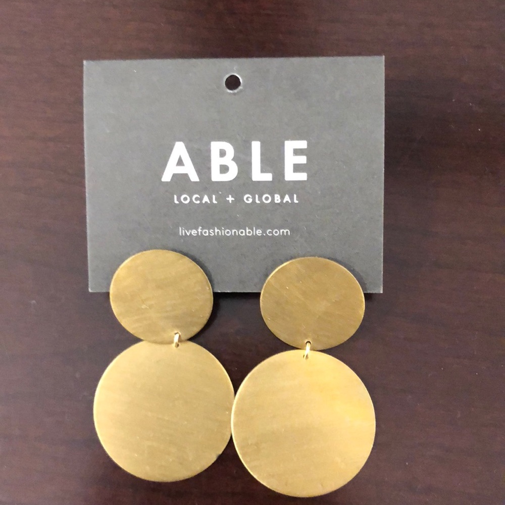 Able Echo Brass Earrings